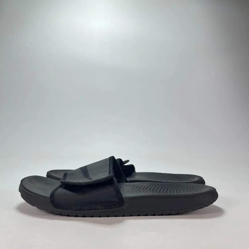Nike Kawa Slide Black Casual Adjustable Hook & Loop Straps Sandals Men's Size 10